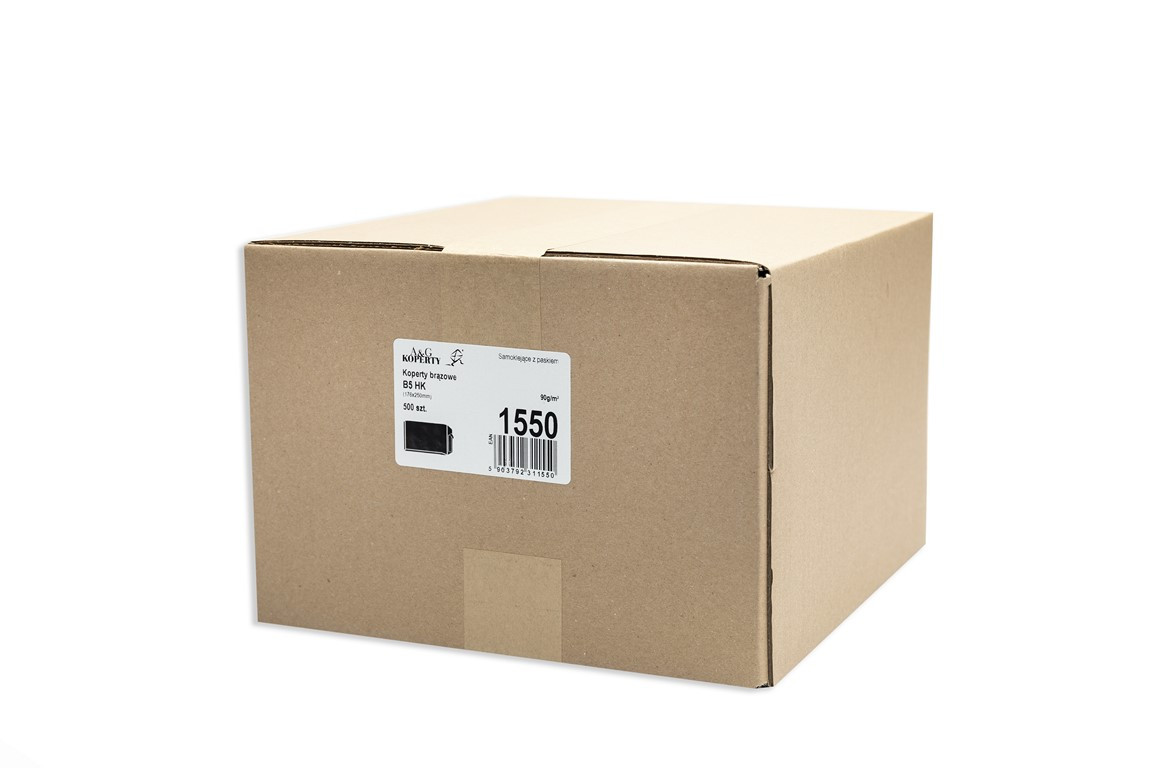 Koperta B5/500szt. HK szara